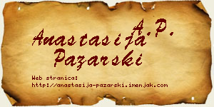 Anastasija Pazarski vizit kartica